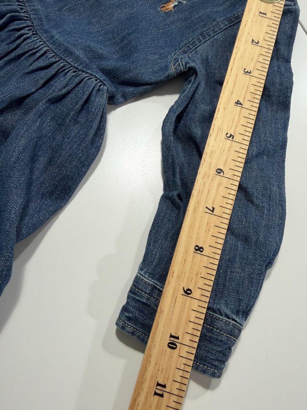 Ralph Lauren Denim Shirt Dress, Size 12 Months - Picture 9 of 12